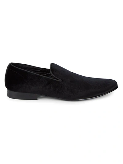 Shop Steve Madden Men's Classic Velvet Loafers In Blue