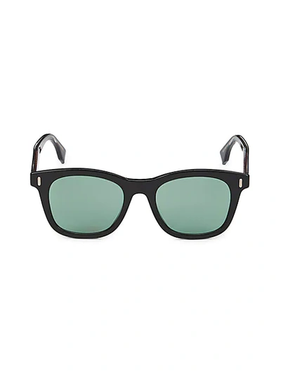 Shop Fendi 50mm Square Sunglasses In Black