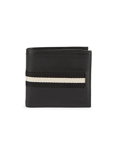Shop Bally Men's Tollen Leather Foldable Wallet In Black