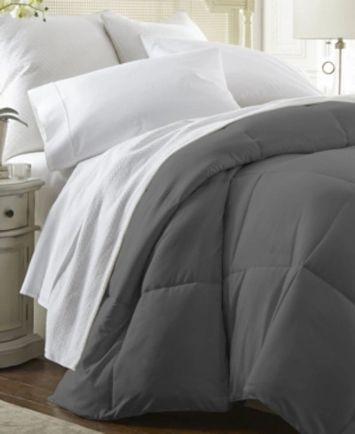 Ienjoy Home All Season Lightweight Solid Down Alternative Comforter, King/california King In Gray