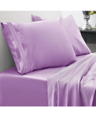 Shop Sweet Home Collection Microfiber Queen 4-pc Sheet Set In Plum