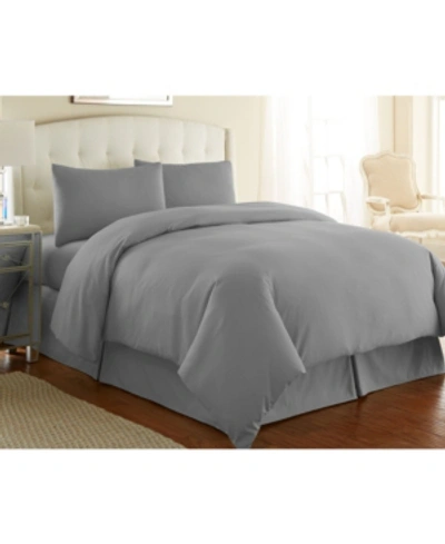 Shop Southshore Fine Linens Ultra-soft Solid Color 3-piece Duvet Cover Set In Light Gray