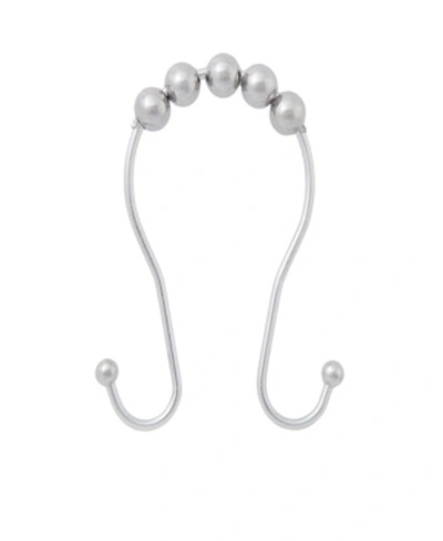 Shop Kenney Beaded Roller Shower Curtain Double Hooks In Chrome