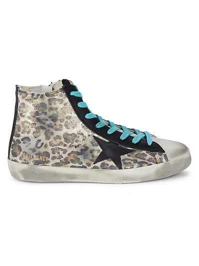 Shop Golden Goose Animal-printed High-top Sneakers In Leopard