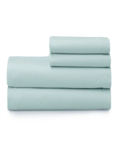 Shop Welhome The  Super Soft Washed Cotton Breathable Twin Sheet Set Bedding In Blue