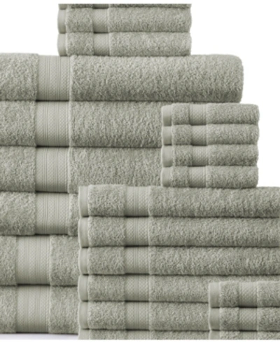 Shop Addy Home Fashions Plush Towel Set - 24 Piece Bedding In Jade