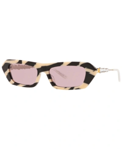 Shop Gucci Women's Sunglasses, Gg0642s 56 In Black Ivory