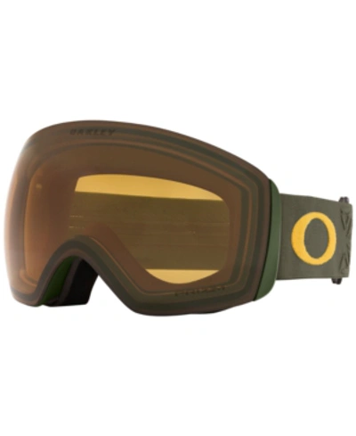 Shop Oakley Unisex Flight Deck Goggles Sunglasses, Oo7050 00 In Prizm Icon Dark Brush Mustard