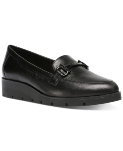 Shop Anne Klein Lalita Loafers In Black Leather
