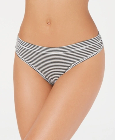 Shop Alfani Ultra Soft Mix-and-match Thong Underwear, Created For Macy's In Grey Stripe