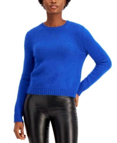 Shop Weekend Max Mara Ribbed-trim Sweater In Cornflower Blue