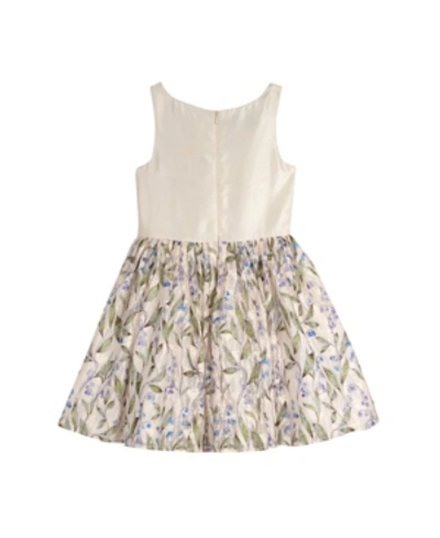 Shop Laura Ashley Belle By Badgley Mischka Big Girls Printed Lace Skirt Dress In Ivory