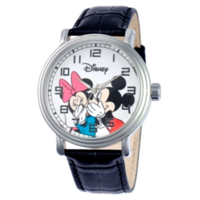 Shop Ewatchfactory Disney Mickey And Minnie Mouse Men's Alloy Vintage Watch In Black