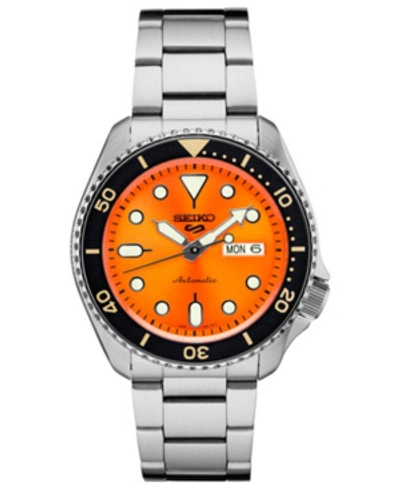 Shop Seiko Men's Automatic Stainless Steel Bracelet Watch 40mm In Orange
