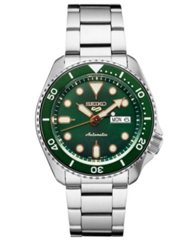 Shop Seiko Men's Automatic Stainless Steel Bracelet Watch 40mm In Green