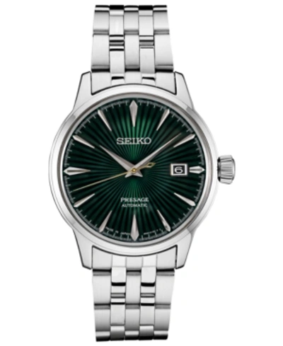 Seiko Men's Automatic Presage Stainless Steel Bracelet Watch 40mm In Green