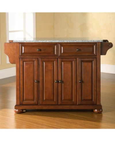 Shop Crosley Alexandria Solid Granite Top Kitchen Island In Cherry