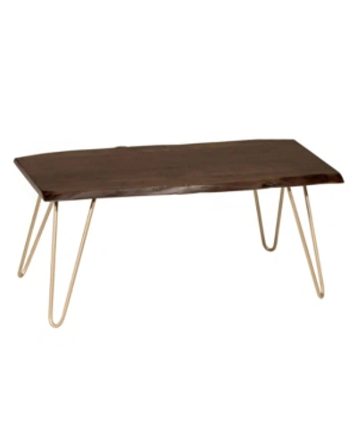 Shop Carolina Classics Stevi Live Edge Coffee Table Or Bench In Brown