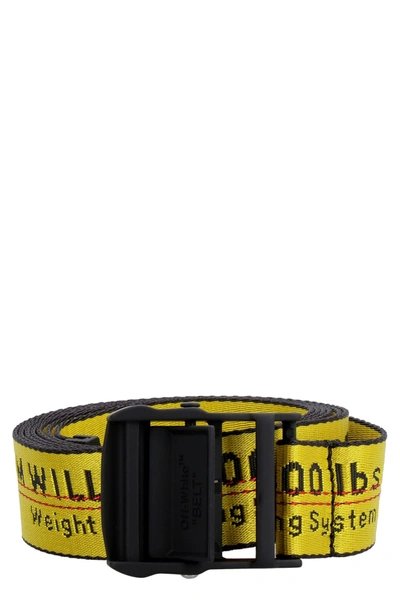 Shop Off-white Industrial Fabric Belt In Yellow
