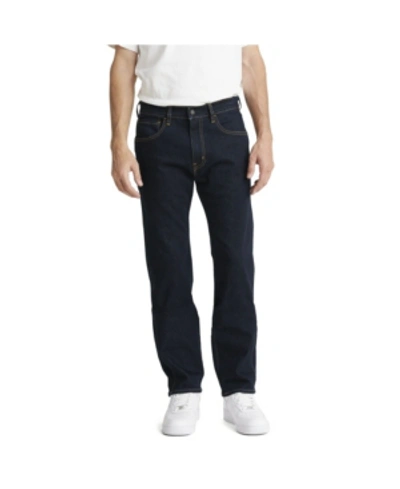 Shop Levi's Men's 505 Regular Fit Workwear Stretch Jeans In Indigo Rinse