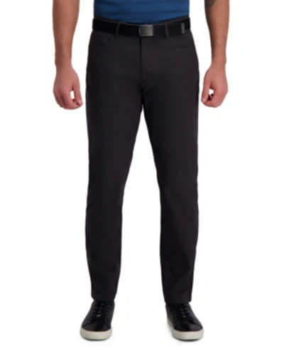 Shop Haggar The Active Series City Flex Traveler Slim Fit Flat Front 5-pocket Casual Pant (ripstop) In Lead