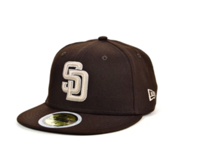 Shop New Era San Diego Padres Authentic Collection 59fifty Cap In Brown