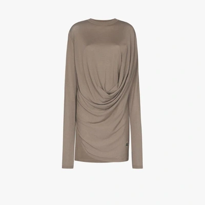 Shop Moncler Draped Cashmere Sweater - Women's - Cashmere In Brown