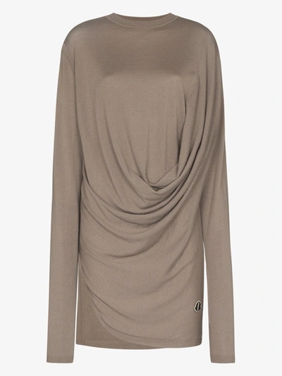 Shop Moncler Draped Cashmere Sweater - Women's - Cashmere In Brown