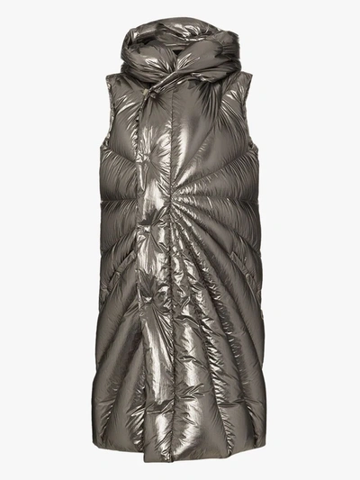 Shop Moncler 'porterville' Weste In Silber