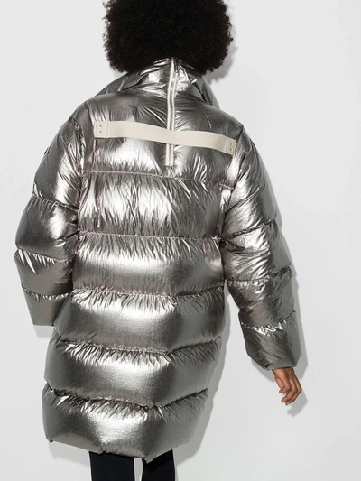 Shop Moncler 'cyclopic' Mantel In Silber