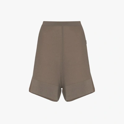 Shop Moncler Sisy Knit Boxer Shorts In Grey