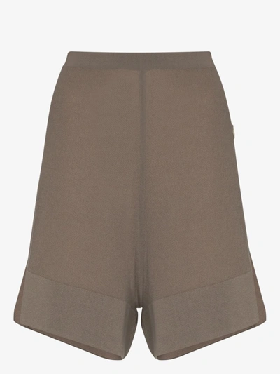 Shop Moncler Sisy Knit Boxer Shorts In Grey