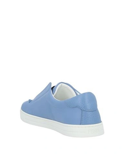 Shop Fendi Sneakers In Pastel Blue