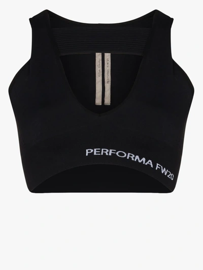 Shop Rick Owens Sling Cutout Bra Top In Black