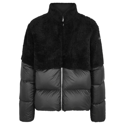 Shop Rick Owens X Moncler Coyote Black Quilted Shell Jacket