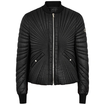 Shop Rick Owens X Moncler Angle Black Quilted Shell Jacket