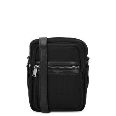 Shop Saint Laurent Black Canvas Cross-body Bag