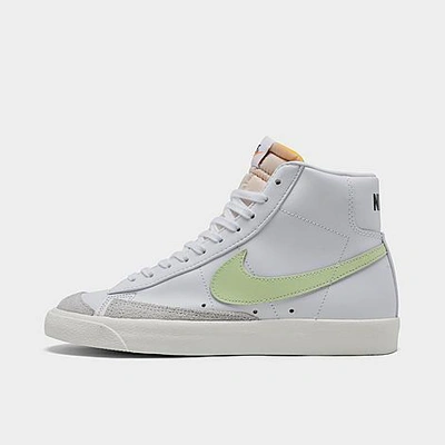 Shop Nike Women's Blazer Mid '77 Casual Shoes In White/barely Volt