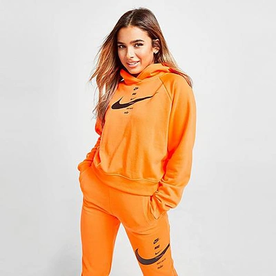 Shop Nike Women's Sportswear Swoosh Hoodie In Orange