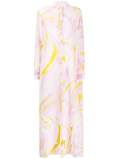 Shop Emilio Pucci Printed Long Dress In Pink