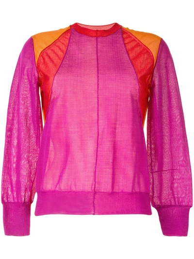 Pre-owned Celine  Colour-block Top In Pink