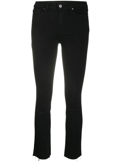 Shop Paige Mid-rise Skinny Jeans In Black