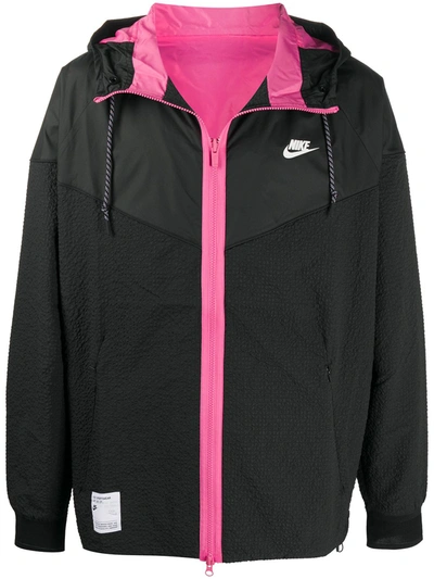 Shop Nike Reversible Hooded Jacket In Black
