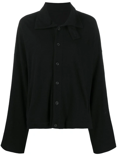 Shop Yohji Yamamoto Loose-fit Button-up Cardigan In Black