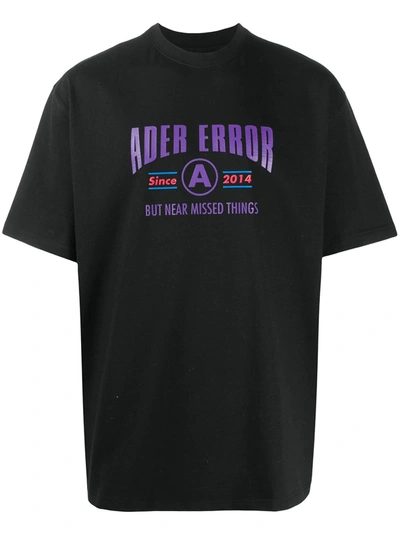 Shop Ader Error Logo-print T-shirt In Black