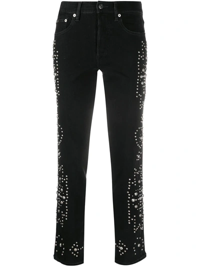 Shop Polo Ralph Lauren Christel Stud-embellished Skinny Jeans In Black