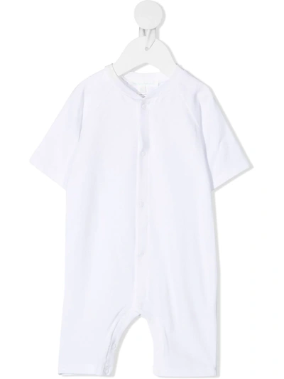 Shop Marie-chantal Angel Wings Short-sleeved Romper In White