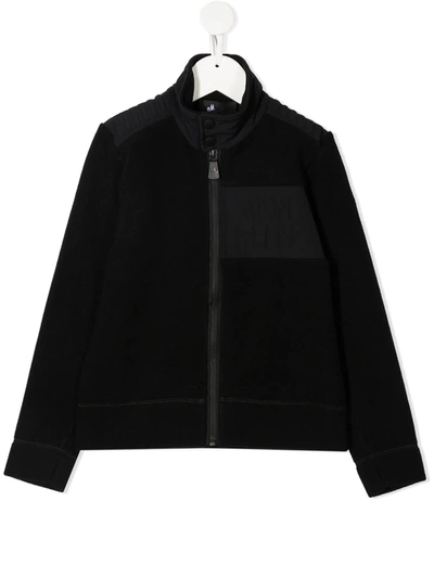 Shop Moncler Panelled Jacket In Black