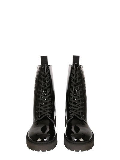 Shop Moschino Boots With Logo In Black