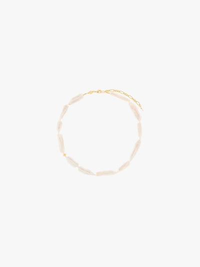 Shop Anni Lu Gold-plated The Great White Pearl Necklace